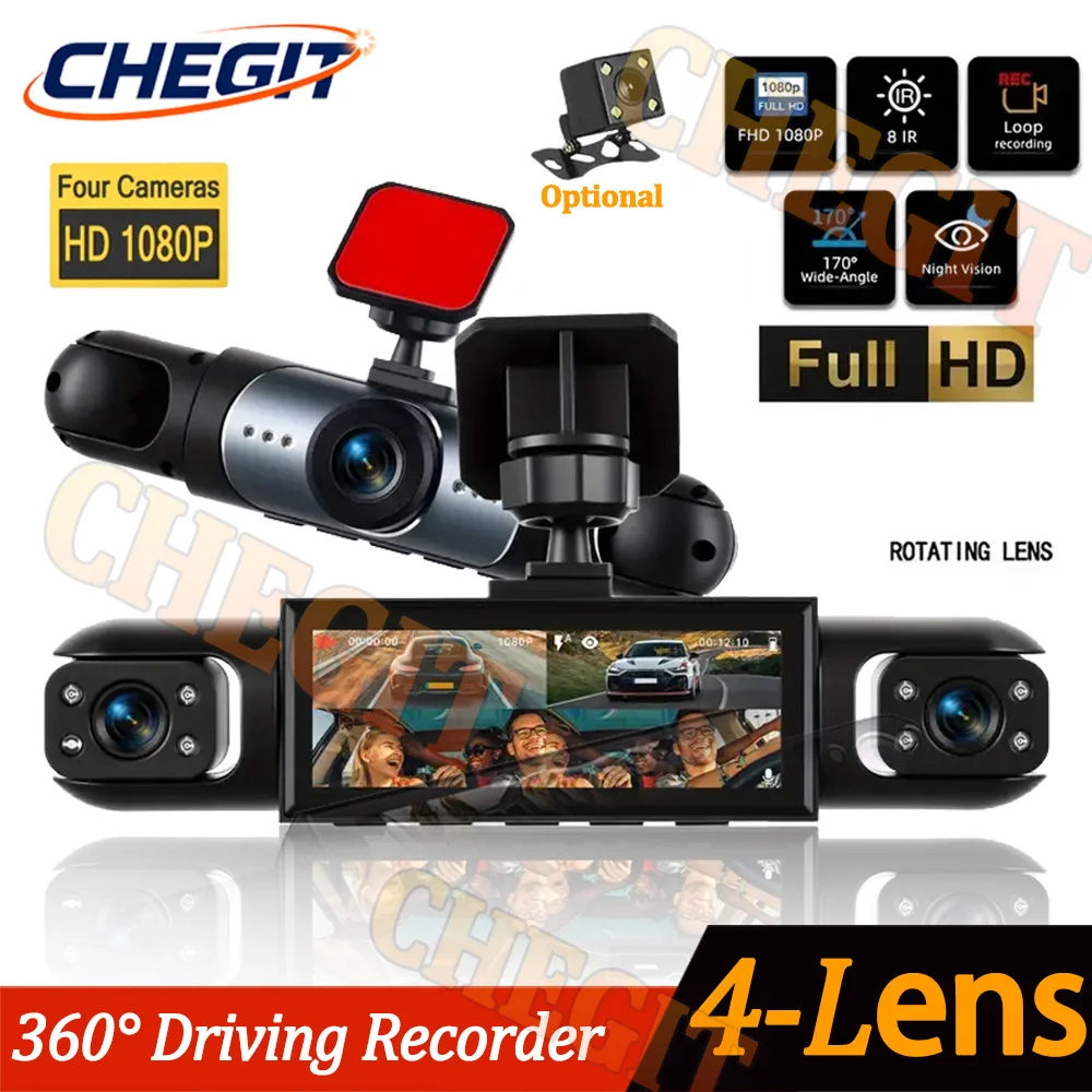 НОВИНКА 360 °   Автомобильная  – обзор и цена Panoramic Dash Cam 360